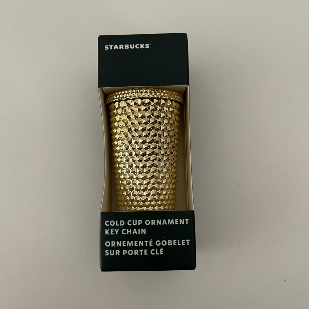 Starbucks Gold Studded Ornament Keychain